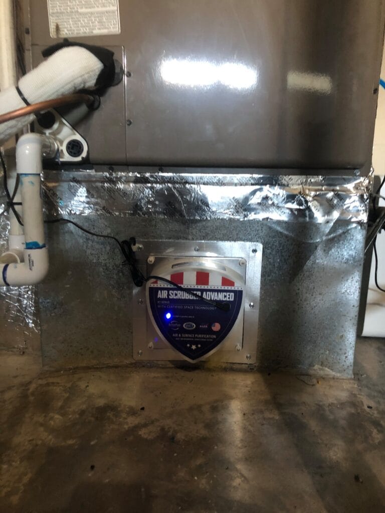 inside HVAC with label