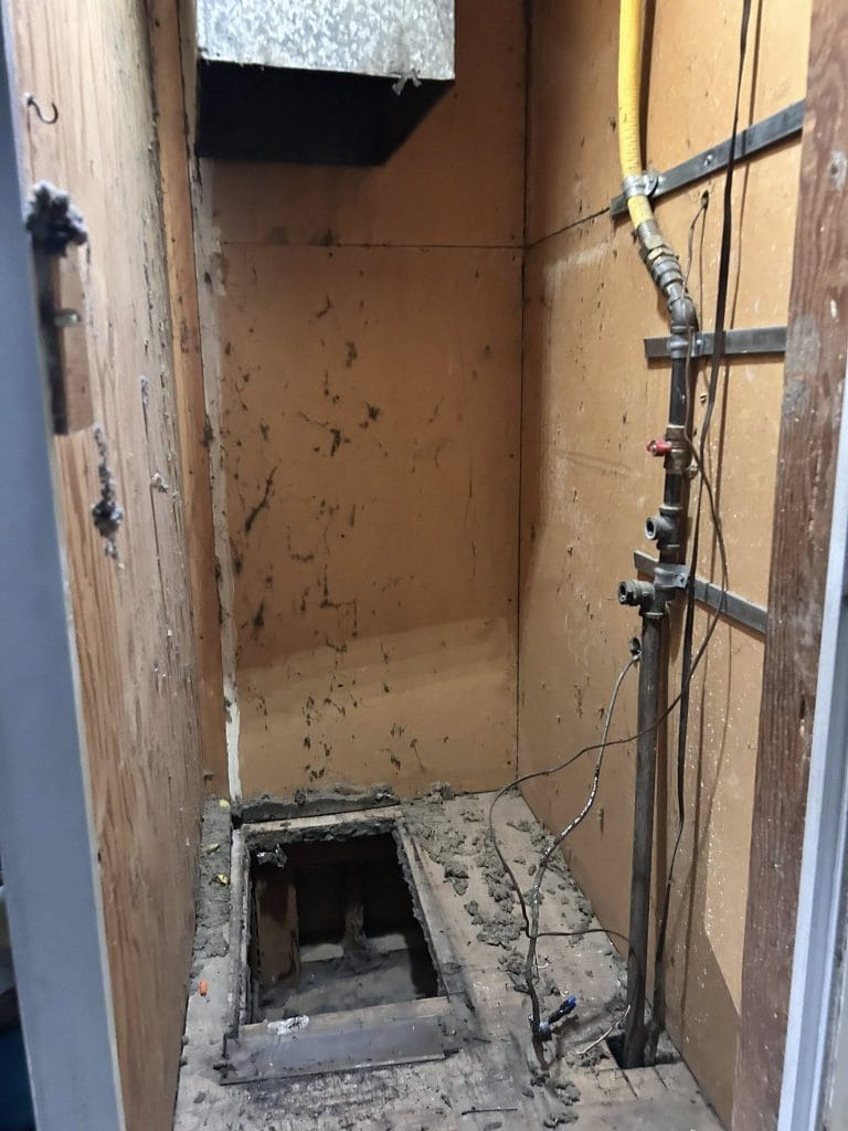 A system prior to installation